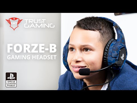 Žaidimų ausinės Trust GXT 488 Forze-B PS4 oficialus licencijuotas produktas, Mėlynos, 23532 video