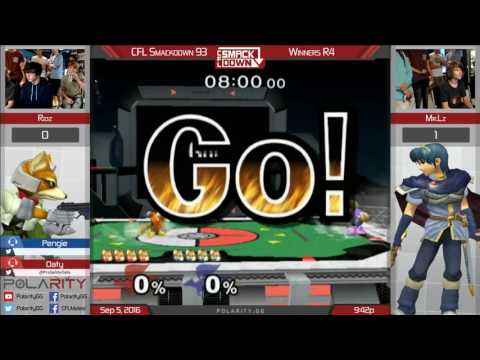 CFL Smackdown 93 Melee - Ridz (Fox) vs MrLz (Marth, Fox) - Winners R4