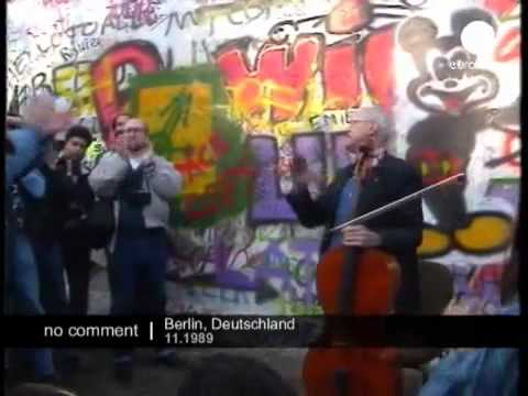 Rostropovich Berlin Wall Checkpoint Charlie Bach Sarabande