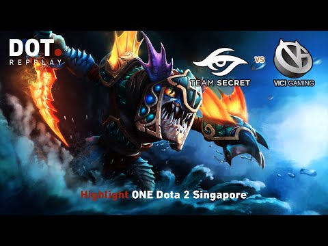 Flash Farming Slark, EZ Win for VG 18 Minute GG - One Dota 2 Singapore, VG vs Secret