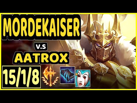 DARSHAN (MORDEKAISER) vs AATROX - 15/1/8 KDA TOP GAMEPLAY - NA Ranked GRANDMASTER