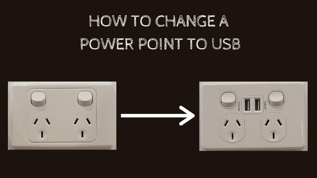 How To Change A Power Socket/Outlet To USB