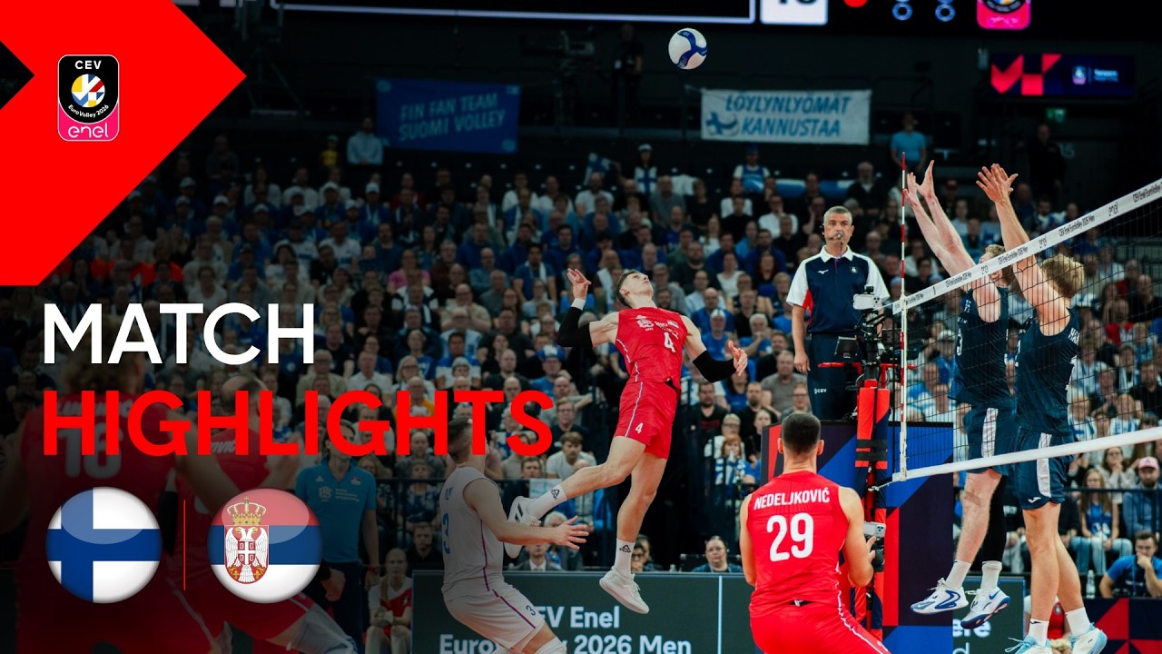 Highlights | Finland vs. Serbia | CEV Enel EuroVolley 2026 | Men