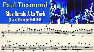 Blue Rondo A La Turk  - Paul Desmond Solo Transcription (Dave Brubeck Quartet Carnegie Hall 1963)