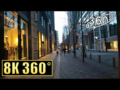 [8K 360° VR video] Luxury Shopping Street, Tokyo, Japan【QooCam8K / 8K 360 degree camera】