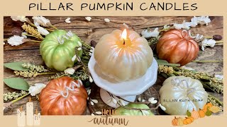 Making Pillar Style PUMPKIN CANDLES 🍁 Autumn Decor 🍁 | Ellen Ruth Soap #candlemaking
