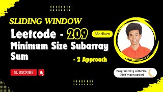 Download the video "Minimum Size Subarray Sum | Leetcode 209 | Approach + Code with explanation."
