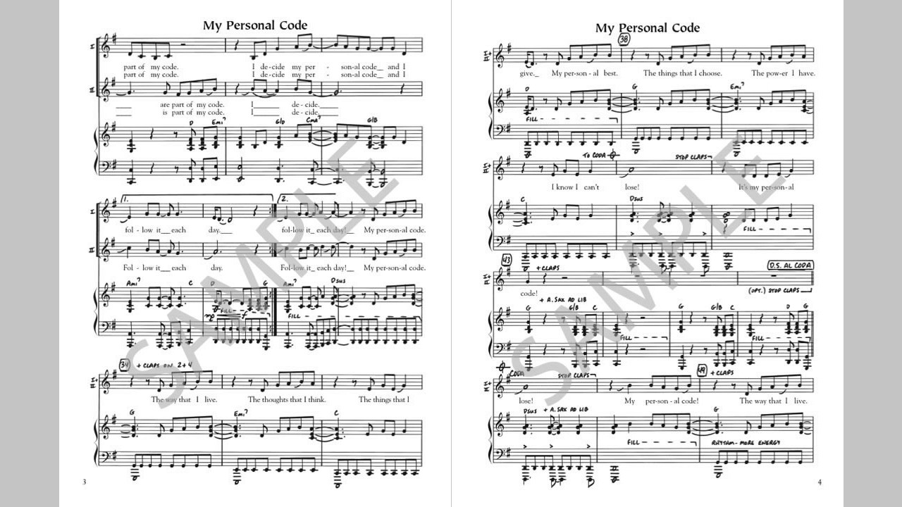 My Personal Code - Singles Reproducible Kit