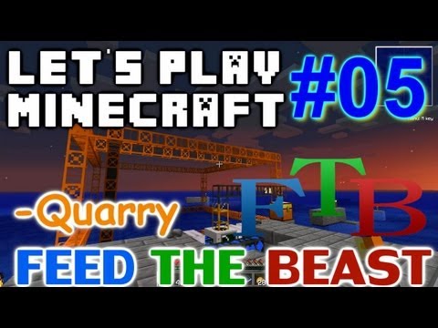 Let's Play Minecraft FTB Ep #5 - Quarry
