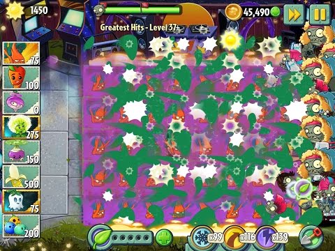 Plants vs Zombies 2 Greatest Hits Epic Hack - Level 37 - Chard Guard vs Gargantuar