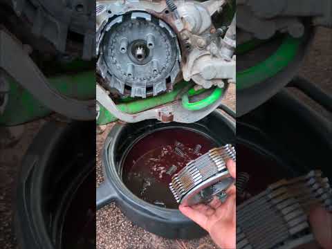 how to change a motorcycle clutch (KDX 200)