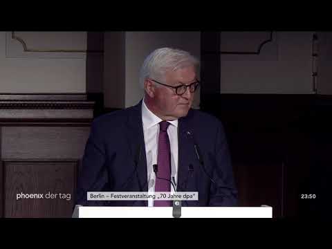 Bundespräsident Frank-Walter Steinmeier zur Festveranstaltung "70 Jahre dpa" am 01.07.19