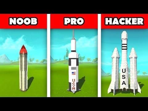 NOOB vs PRO vs HACKER: Rakéta Építés Scrap Mechanicban