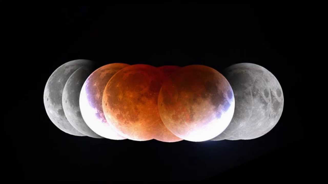 Time Lapse of a Total Lunar Eclipse