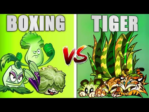 TIGER GRASS VS Team BOXING - Who Will Win? PvZ 2