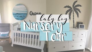 OCEAN THEMED BABY BOY NURSERY TOUR & Tips for a Practical Space!
