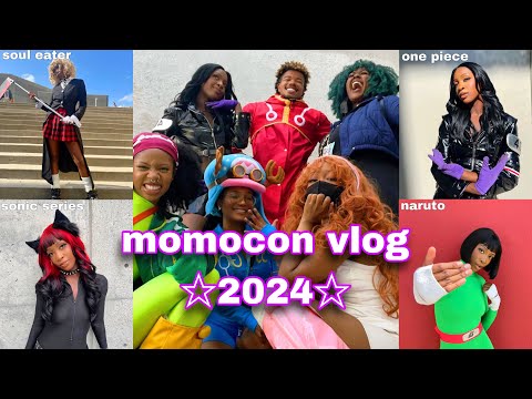 momocon 2024 ⋆｡°✩: | anime convention vlog: one piece egghead, naruto, sonic, soul eater cosplays
