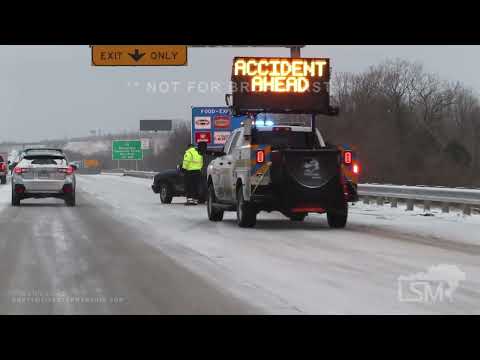 03-10-2022 Kansas City, MO - Winter Storm Warning - Snowpacked Roads