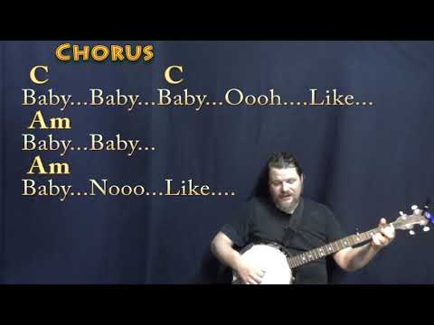 Baby (Justin Bieber) Banjo Cover Lesson in C with Chords/Lyrics