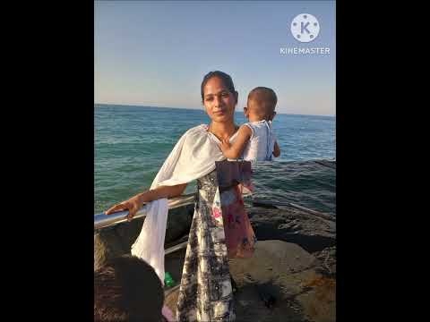 25 may 2024 Saturday 5:48pm ll went to beach ll enjoying ll niha and satvika enjoying ll