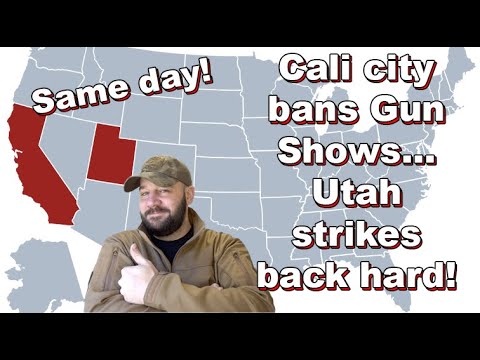 Cali city BANS Gun Shows... Utah strikes back and outlaws attacking Gun Shows... ON THE SAME DAY! Thumbnail