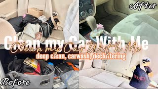Clean My Car With Me | decluttering, carwash, deep clean, etc + giveaway