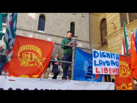 Manifestazione Beko Siena: l'intervento di Cesarano, Fim