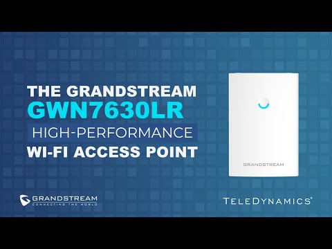 Grandstream GWN7630LR 802.11ac belaidis prieigos taškas, dviejų dažnių, 4x4:4 MU-MIMO video