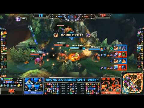T8 Teamfight Ace Slooshi Ziggs Tripplekill Impact Yasuo Doublekill  - T8 vs TIP