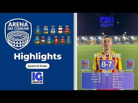Recanati vs Potenza Picena 8 -7  Finale terzo e quarto posto Torneo Arena dei Comuni. 2025