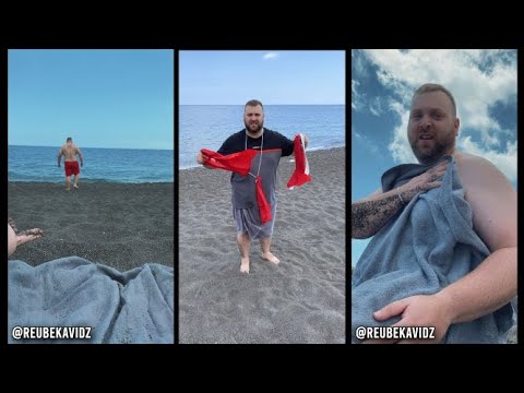 Guy Has Priceless Reaction After Wife Pranks Him With Swim Shorts That Fall Apart