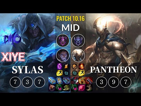 DMO xiye Sylas vs Pantheon Mid - KR Patch 10.16