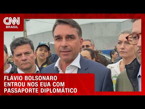 Flávio Bolsonaro entrou nos EUA com passaporte diplomático que PF cancelou | BASTIDORES CNN