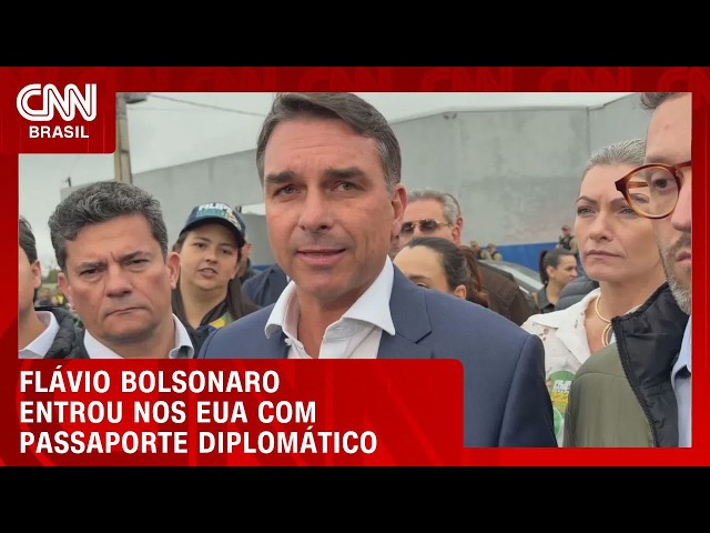 Flávio Bolsonaro entrou nos EUA com passaporte diplomático que PF cancelou | BASTIDORES CNN