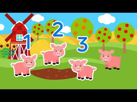 Liczenie zwierząt - nauka liczb dla dzieci