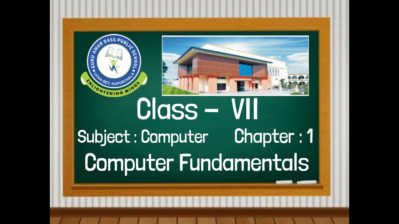 Class VII Computer Chapter 1 Computer Fundamentals