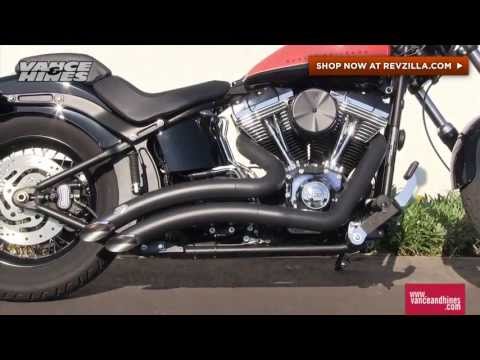Vance & Hines Big Radius 2 Into 2 Exhaust Black at RevZilla.com