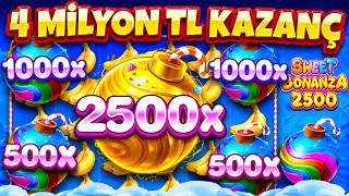 SLOT OYUNLARI | SWEET BONANZA 2500 | YENİ SLOT OYUNU | 4 MİLYON TL KAZANÇ !! #sl