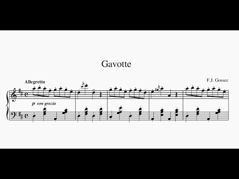 Gossec：Gavotte in D major (Sheet Music)