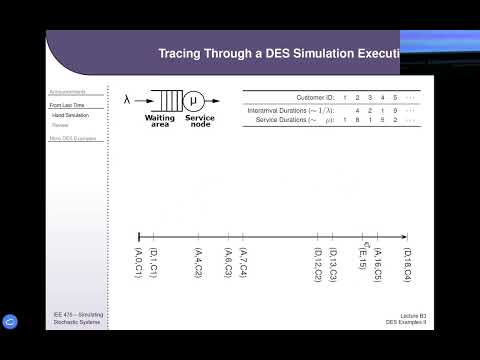 IEE 475: Lecture B3 (2026-09-08): Discrete-Event Simulation Examples, Part II