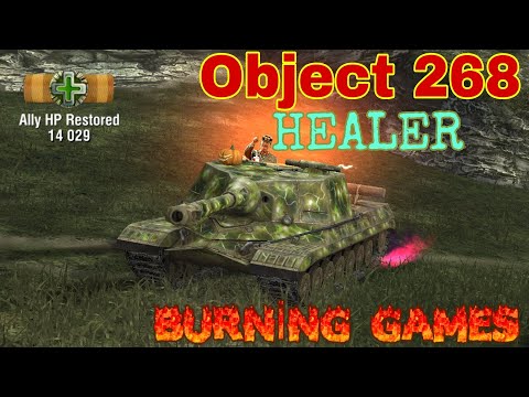 Medics Can also FIGHT! Massive 14K HEAL from Object 268 - Burning Games | WoT Blitz Replays