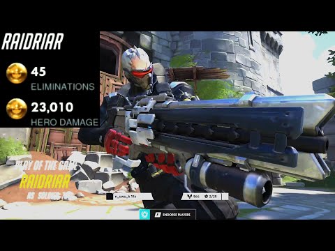 Gale Insane Soldier 76 - 45 elims! POTG! [ Overwatch Season 34 Top 500 ]