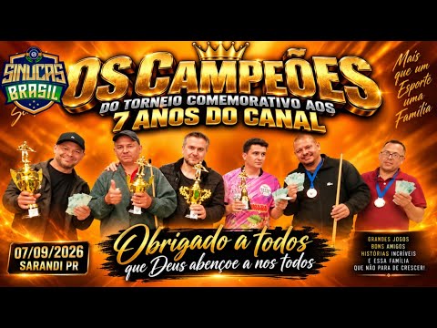 R$5 MIL GARANTIDO TORNEIO JOGOS RASGADOS 7 ANOS DO CANAL SARANDI PR#SINUCAAOVIVO