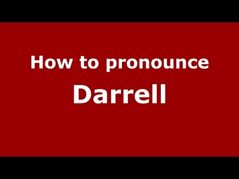 How to pronounce Darrell