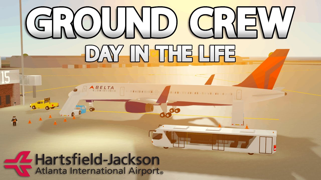 DAY IN THE LIFE of a PTFS GROUND CREW at ATLANTA!! (Roblox)