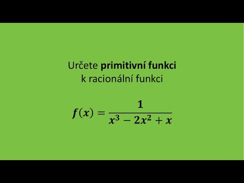 Neurčitý integrál racionální funkce