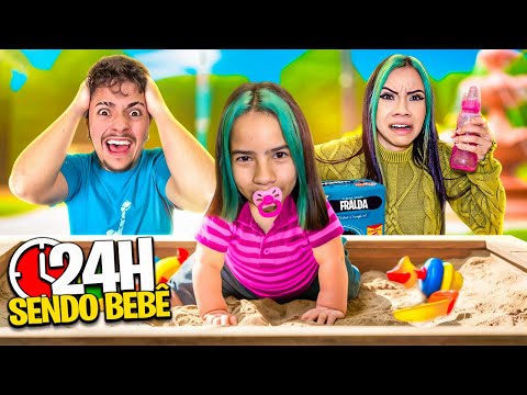 VIREI BEBÊ POR 24 HORAS E FIZ MUITA BAGUNÇA ! ELES SURTARAM