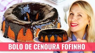 BOLO DE CENOURA FOFINHO SEM GLÚTEN E SEM LACTOSE