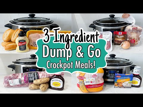 6 EASY Dump & Go Crockpot Dinners | Super Simple 3-Ingredient Slow Cooker Recipes | Julia Pacheco