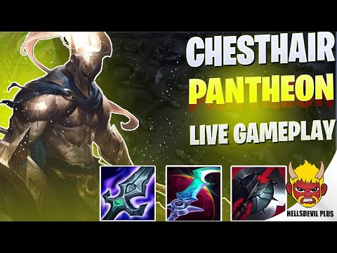 HUGE CHESTHAIR PANTHEON GAMEPLAY! - Wild Rift HellsDevil Plus Gameplay